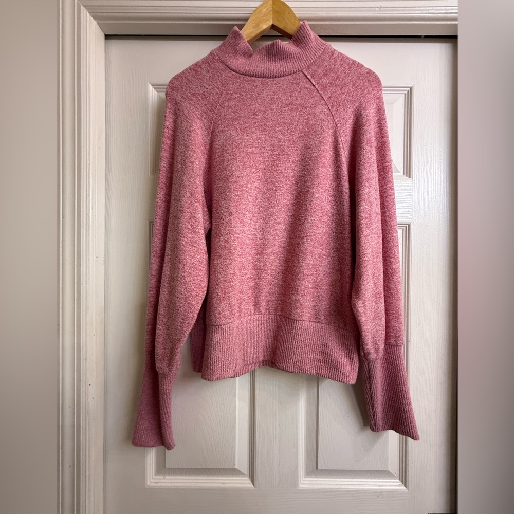 Maeve Anthropologie Heathered Pink Crew Neck Sweater Size Medium